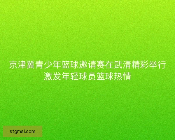 京津冀青少年篮球邀请赛在武清精彩举行激发年轻球员篮球热情 京津冀青少年篮球邀请赛在武清精彩举行激发年轻球员篮球热情